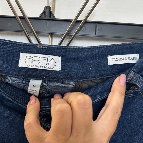 Sofia by Sofia Vergara Deep Blue Trouser Flare Jeans - Picture 2 of 4